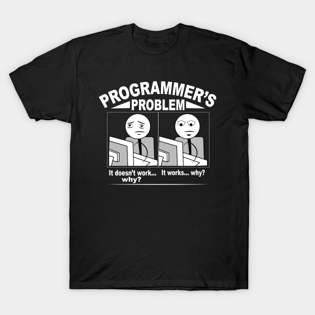 Programmer Problem Cartoon T-Shirt by SinBle